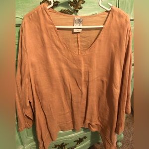 La Fixsun peach linen top